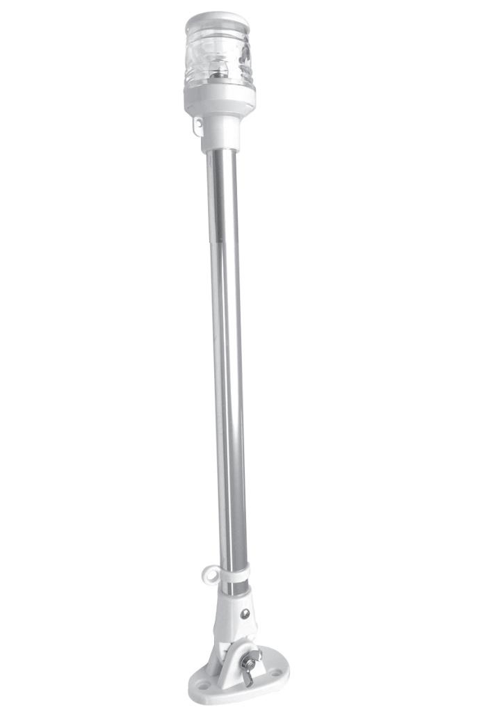 Işıklı%20Bayrak%20Direği%20Boy:48%20Cm%2012%20V%20Krom%20Beyaz%20Led
