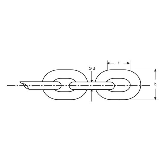 10 Mm Galvanizli Kalibre Atlı Zincir