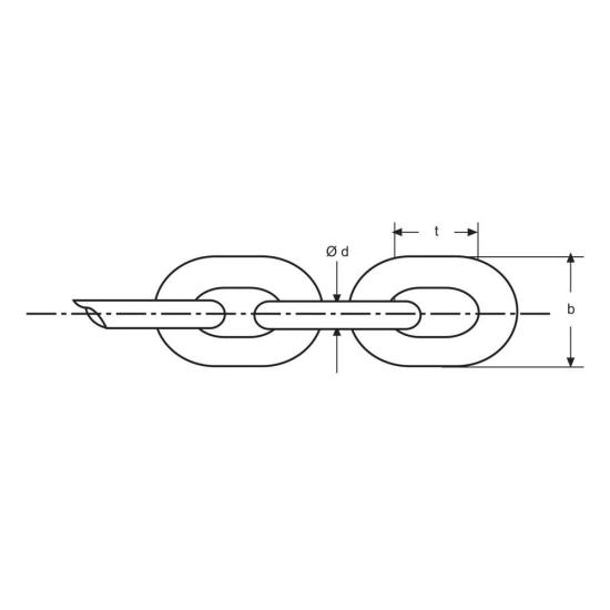 14 Mm Galvanizli Normal Baklalı Zincir