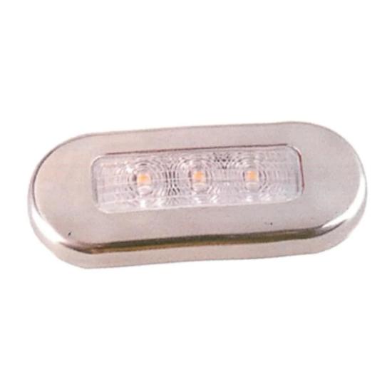 Merdiven Lambası Beyaz 24 V Led Krom Çerçeveli