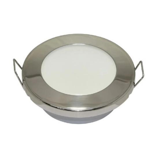 Krom Gömme Spot 12 V Gün Işığı   6 Led Yaylı