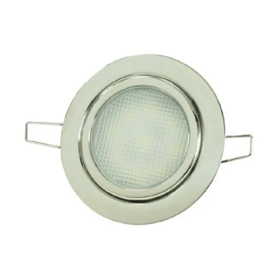 Krom Gömme Spot 12 V Gün Işığı   9 Led Yaylı