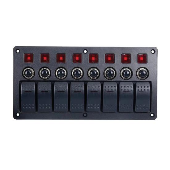 Bfy 8’Li   Swıtch Panel Otomatik Sigorta Ve Işıklı