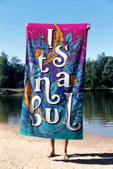 Plaj Havlusu 90X105 Beatıful İstanbul