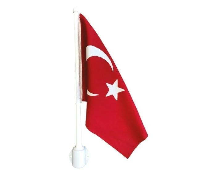 Bot Bayrak Direği Plastik 35 Cm Bayraklı